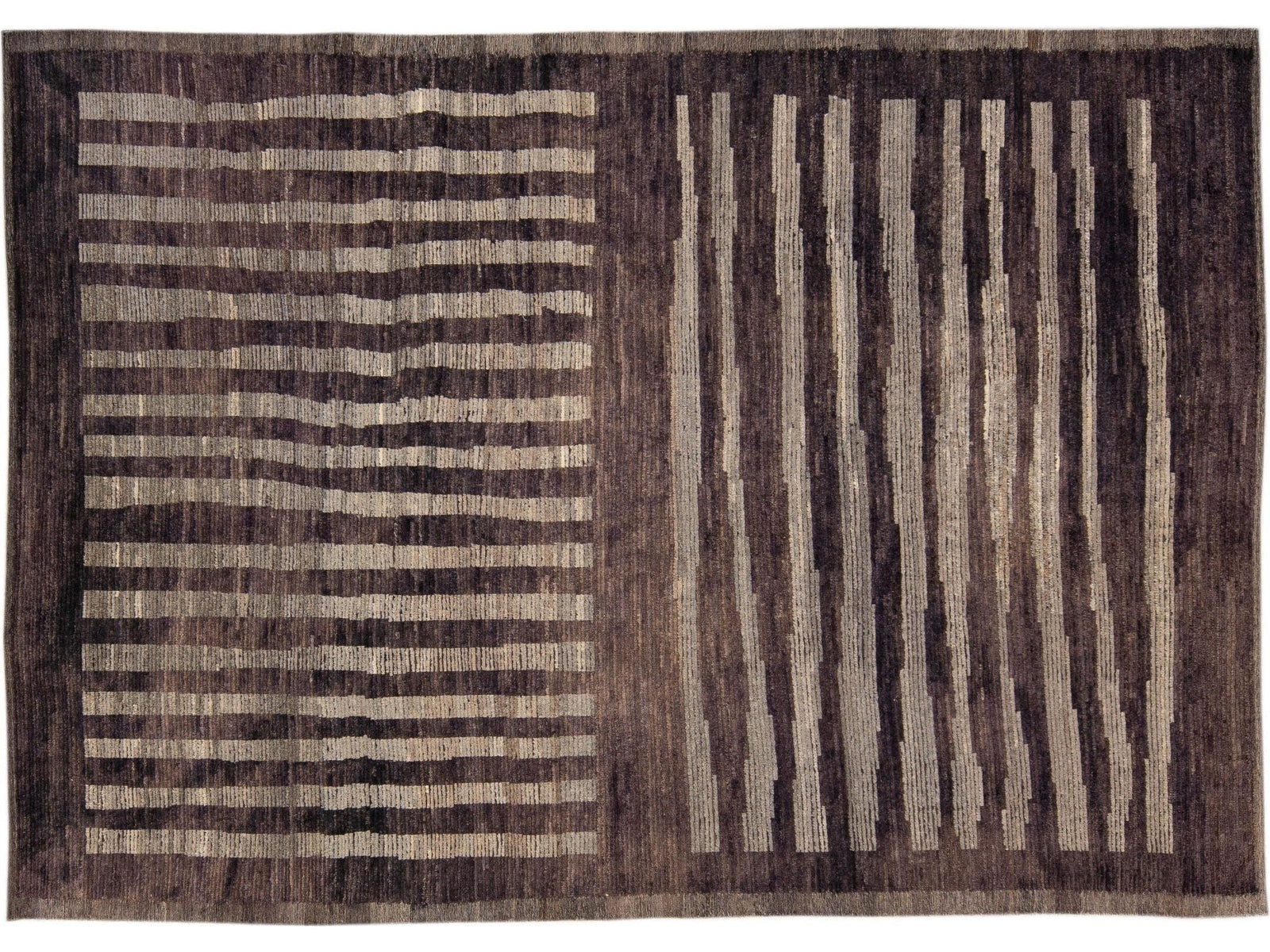 Modern Moroccan Wool Rug 10 X 14