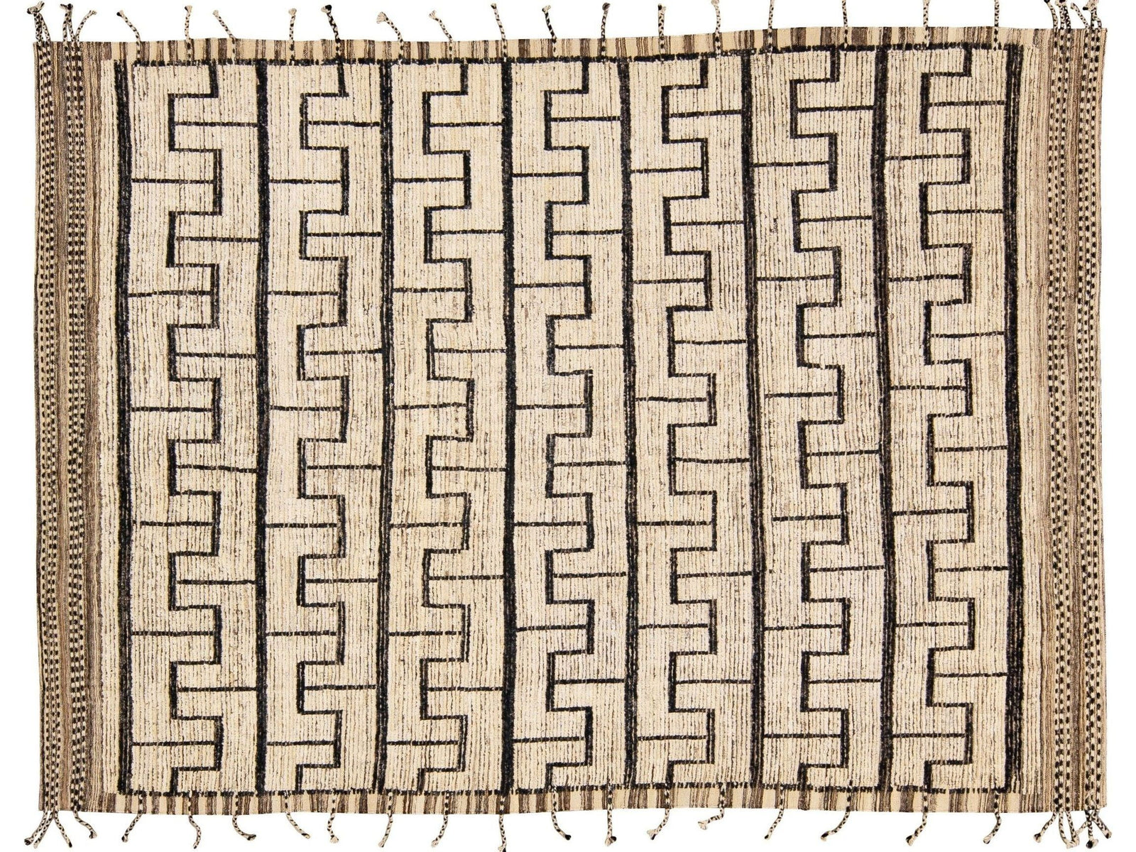 Modern Moroccan Boho Wool Rug 9 X 13