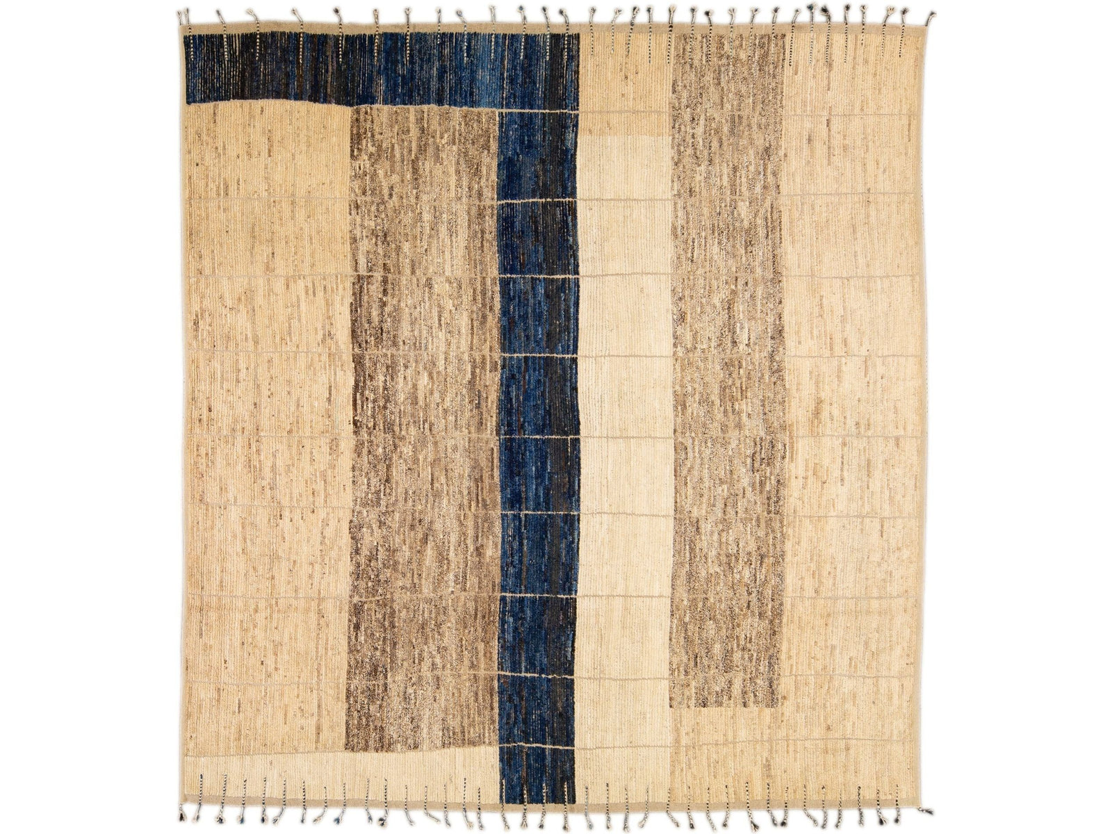 Modern Moroccan Boho Wool Rug 13 X 15
