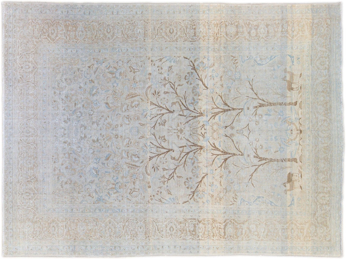 Antique Tabriz Wool Rug 9 X 13
