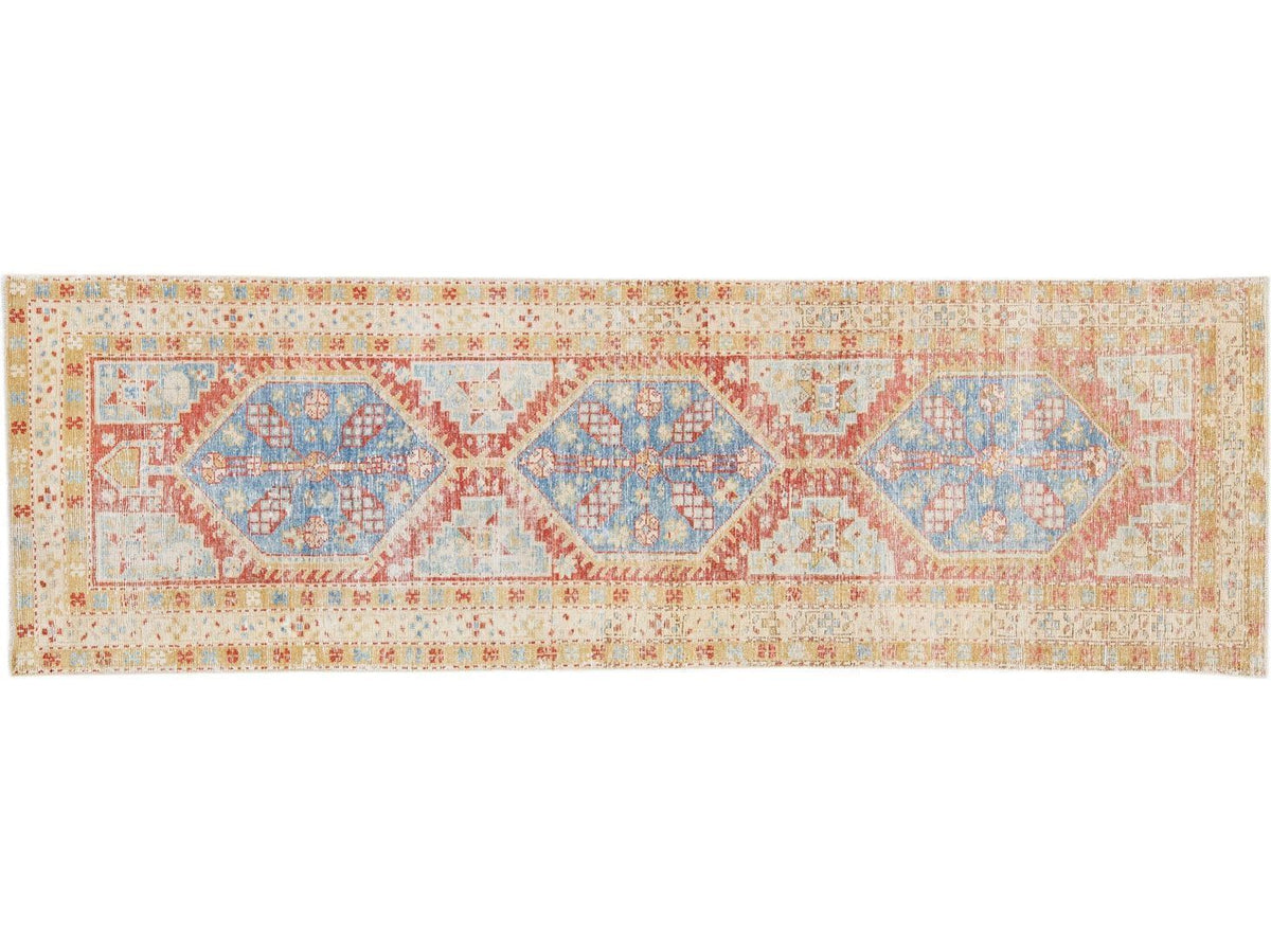 Antique Heriz Wool Runner 3 X 11