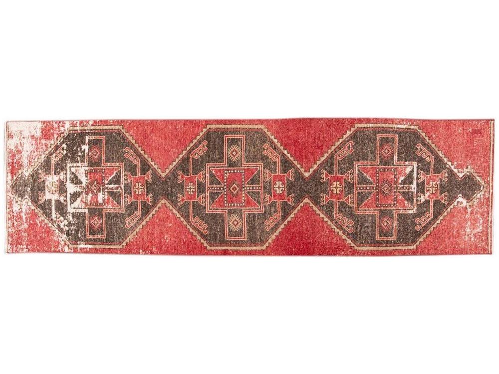 Vintage Turkish Geometric Wool Runner 3 X 11