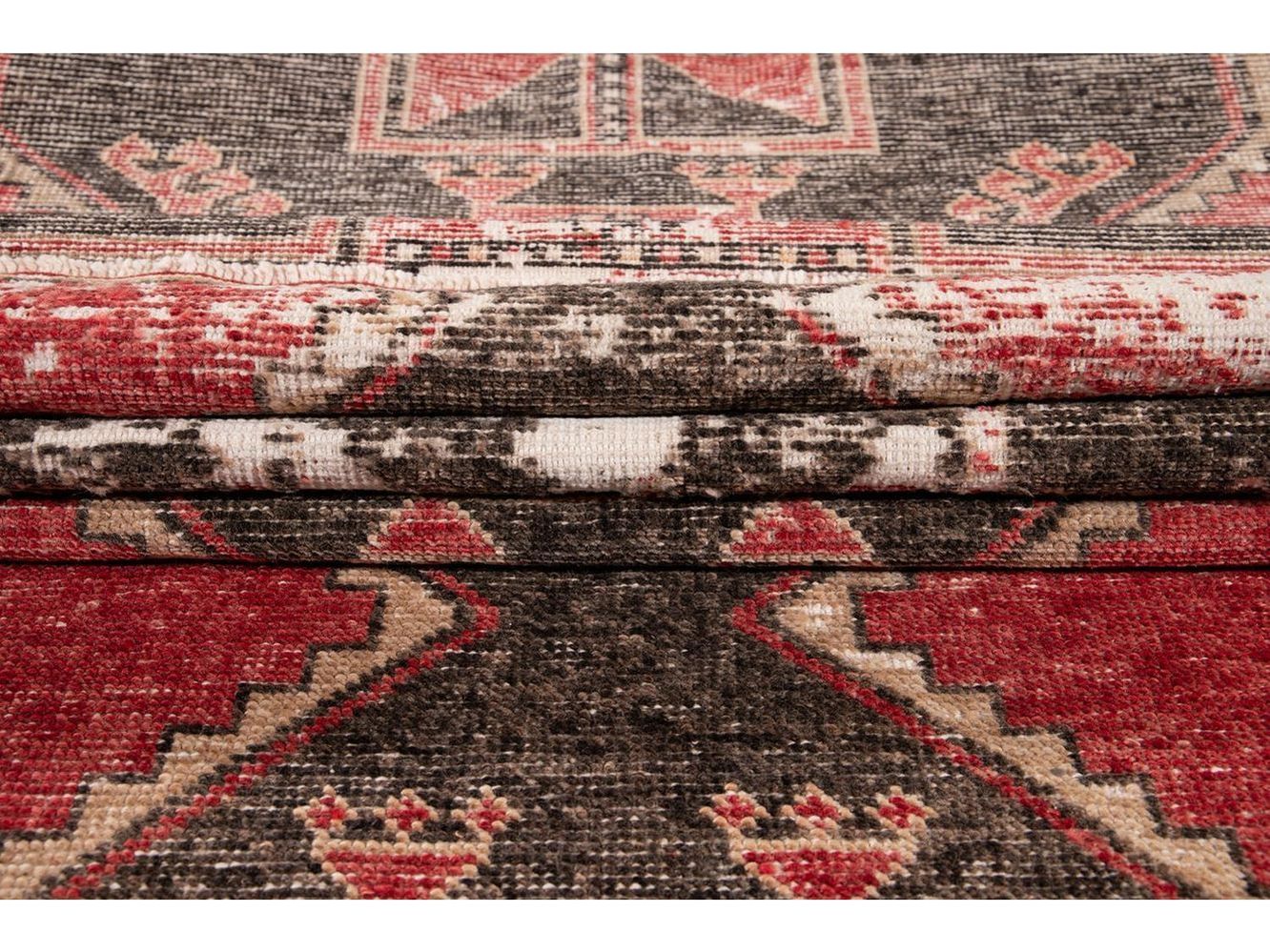 Vintage Turkish Geometric Wool Runner 3 X 11