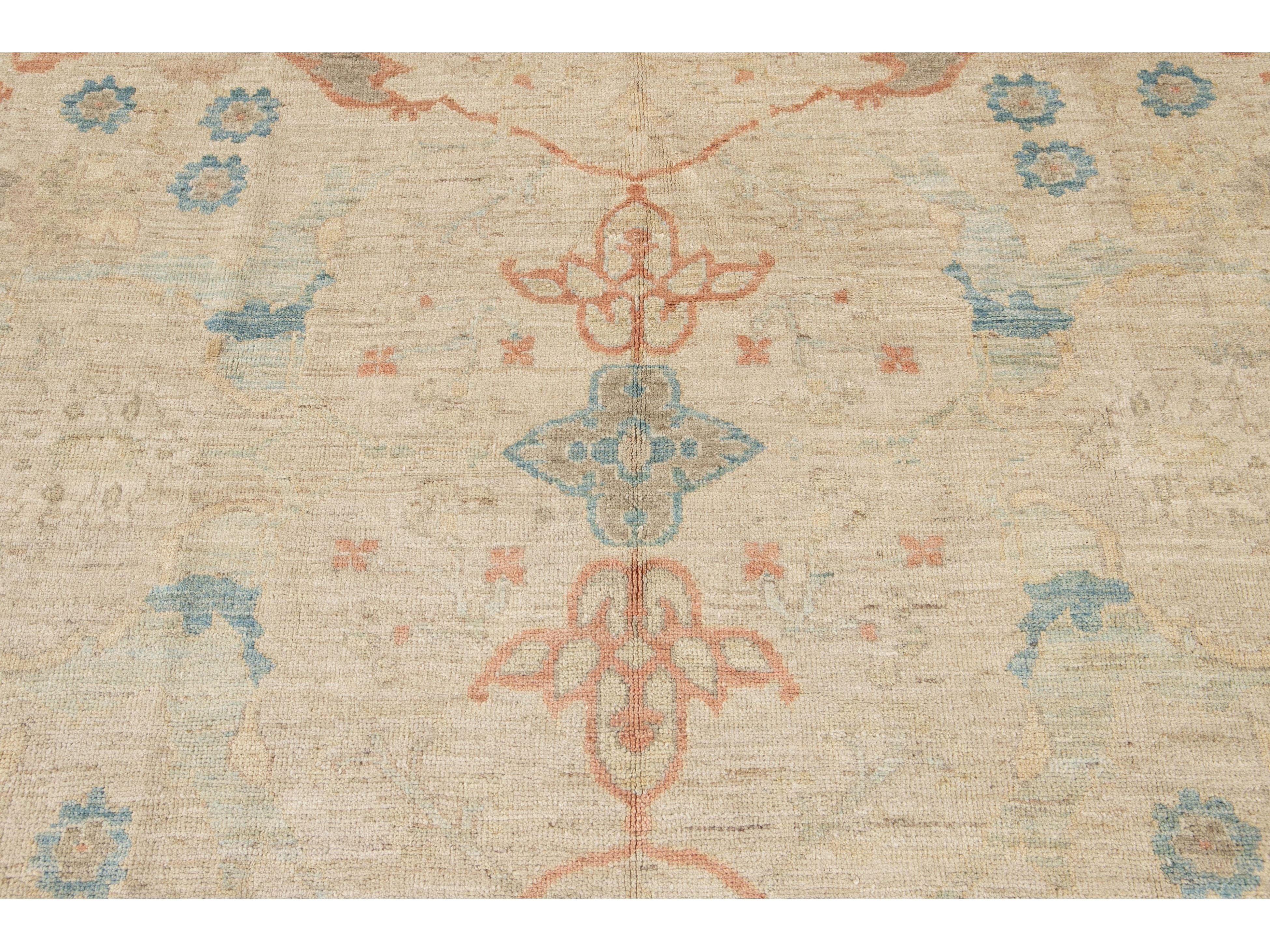 Modern Sultanabad Wool Rug 9 X 12
