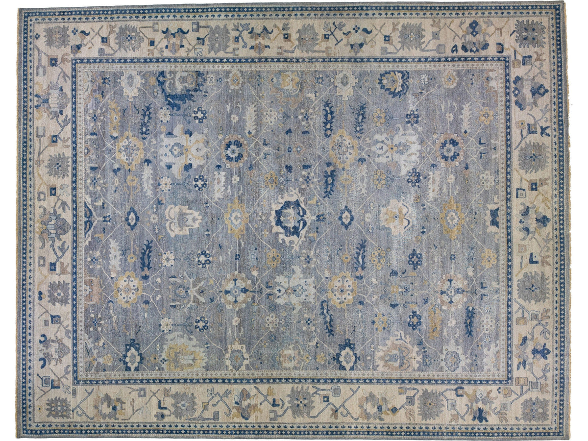 Modern Indian Artisan Wool Rug 15 X 19