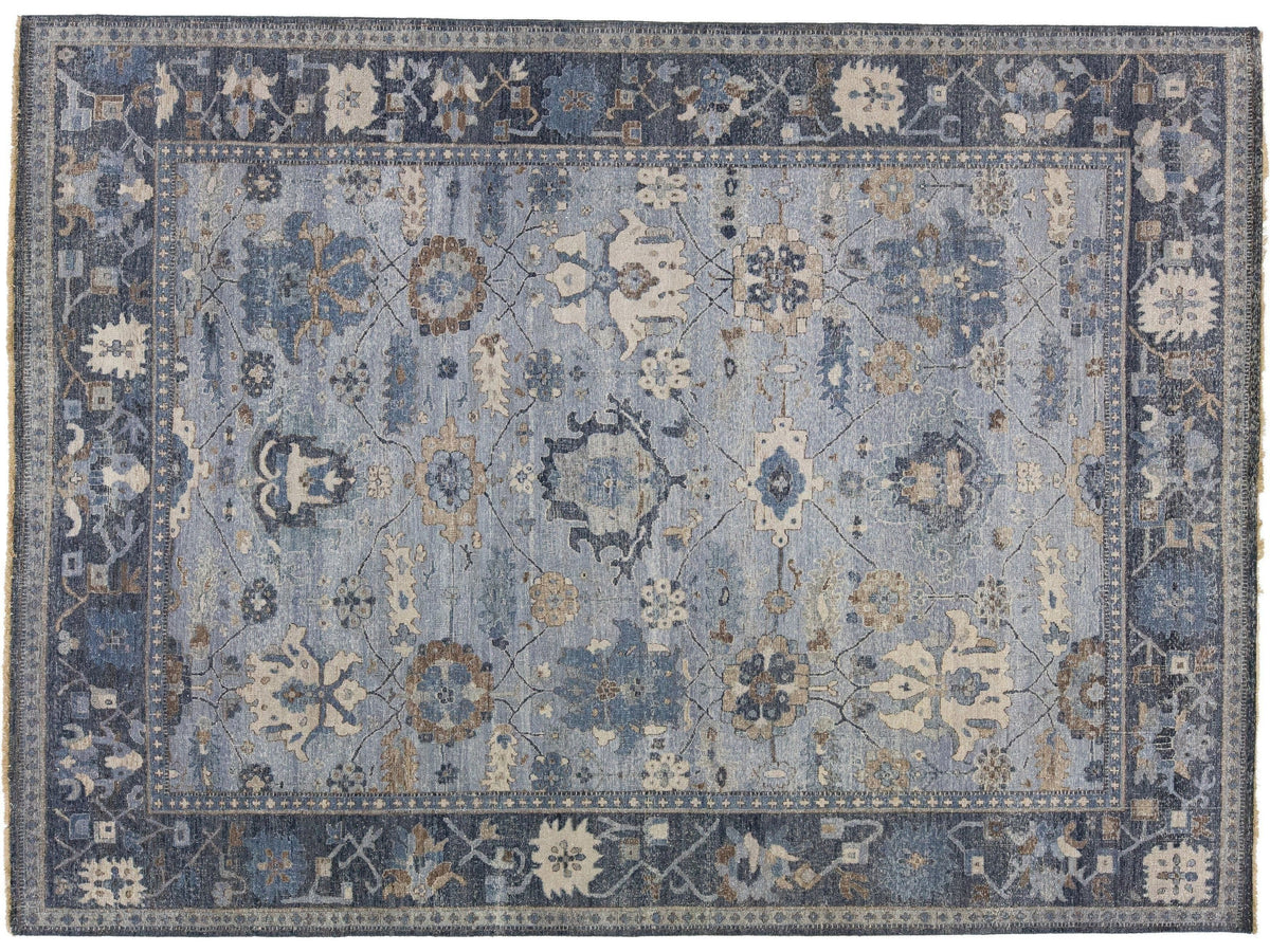 Modern Indian Artisan Wool Rug 10 X 14