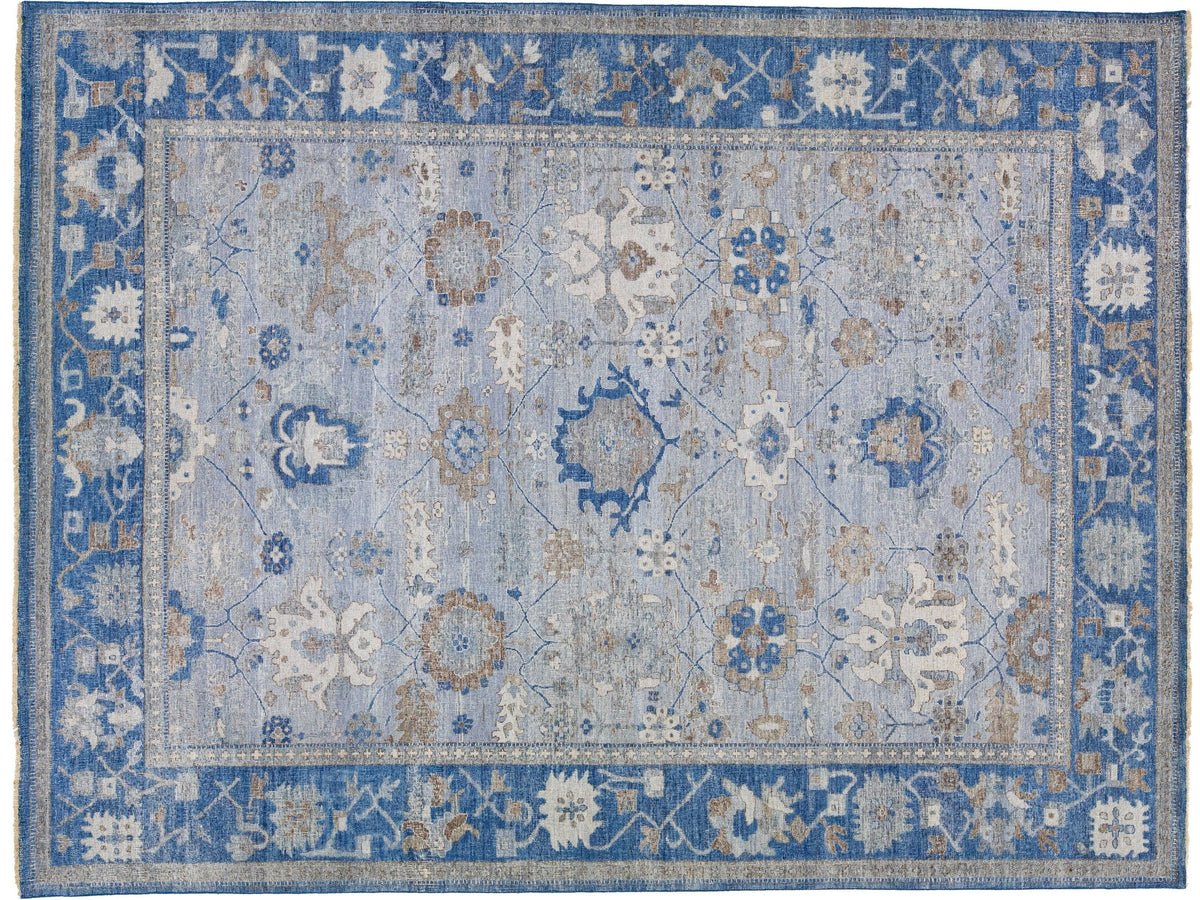 Modern Indian Artisan Wool Rug 9 X 12
