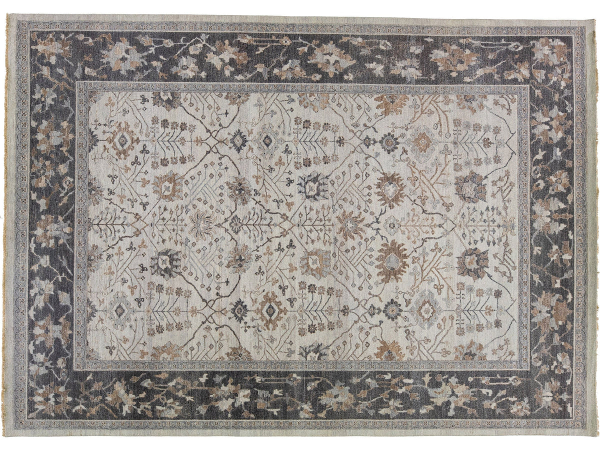 Modern Indian Wool Rug 10 X 14