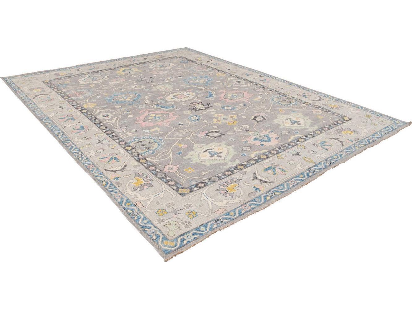 Modern Oushak Wool Rug 9 X 12