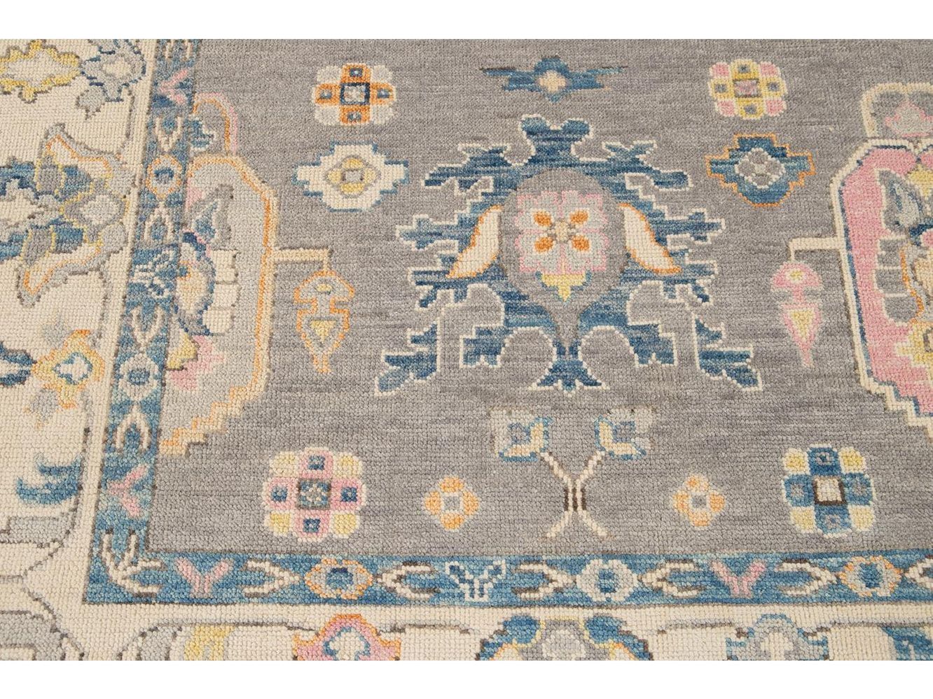Modern Oushak Wool Rug 9 X 12