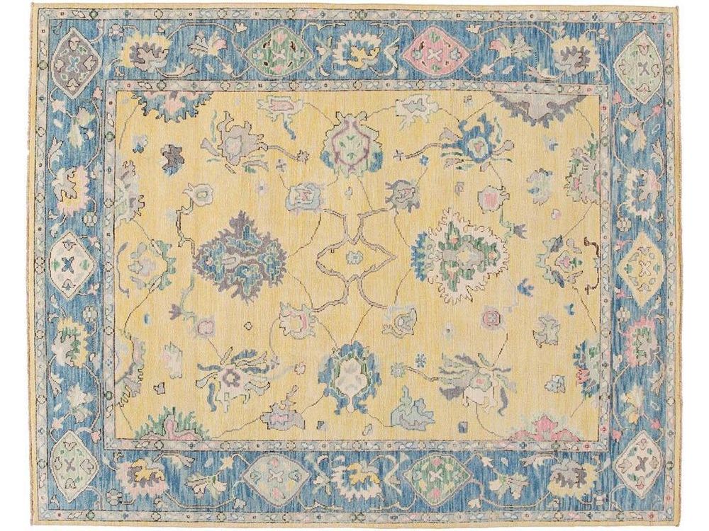 Modern Oushak Wool Rug 8 X 10