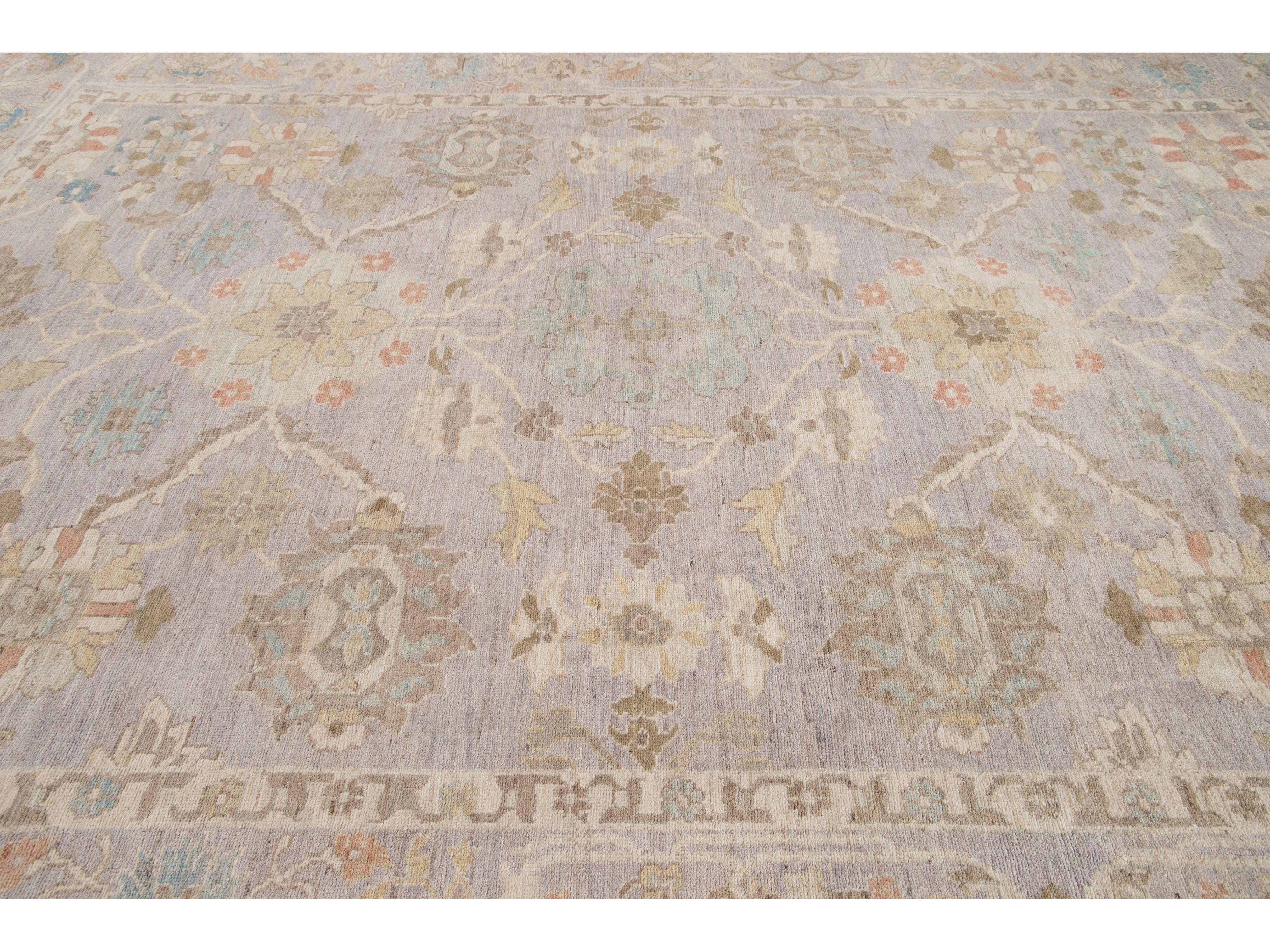 Modern Sultanabad Wool Rug 10 X 14