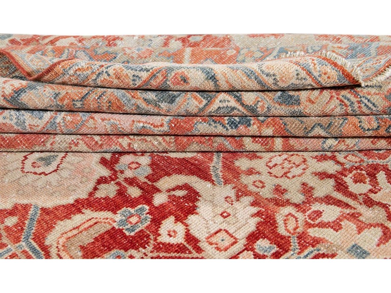 Vintage Mahal Wool Rug 9 x 12