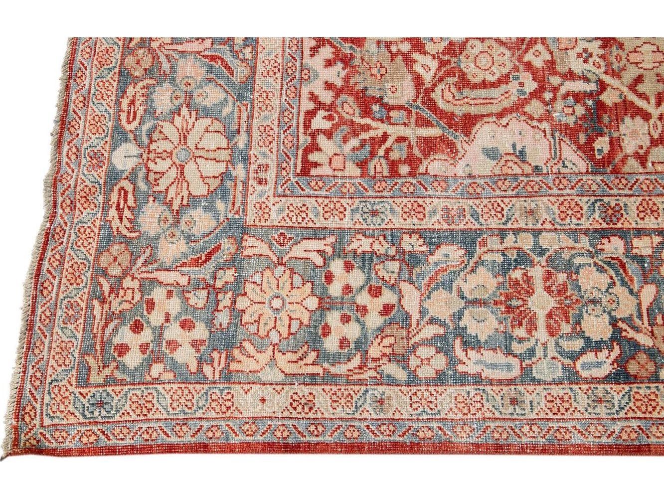 Vintage Mahal Wool Rug 9 x 12