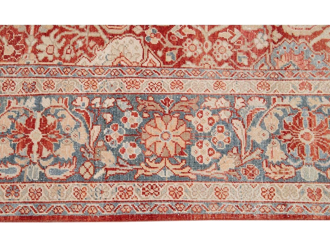 Vintage Mahal Wool Rug 9 x 12