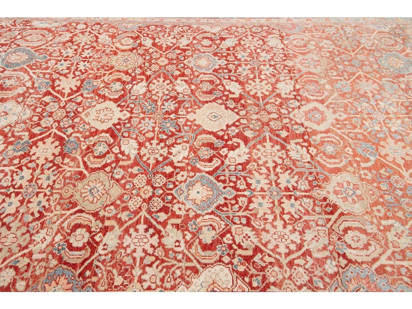 Vintage Mahal Wool Rug 9 x 12