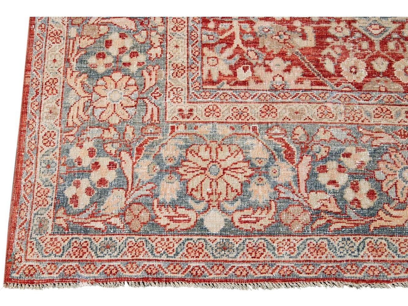 Vintage Mahal Wool Rug 9 x 12