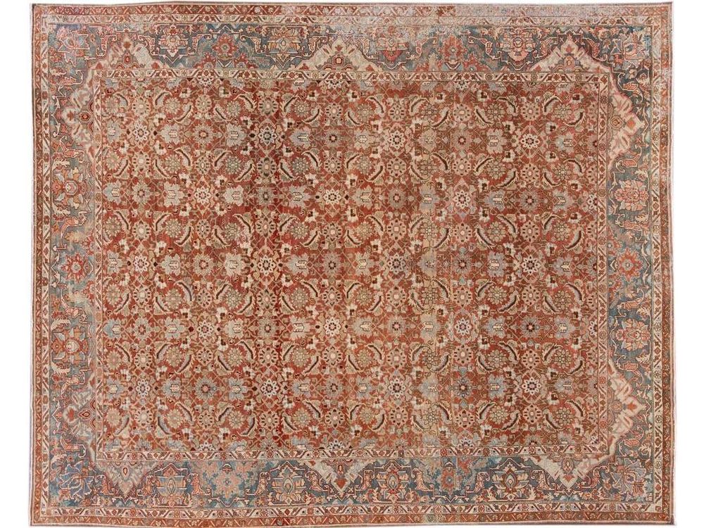 Vintage Malayer Wool Rug 9 x 12