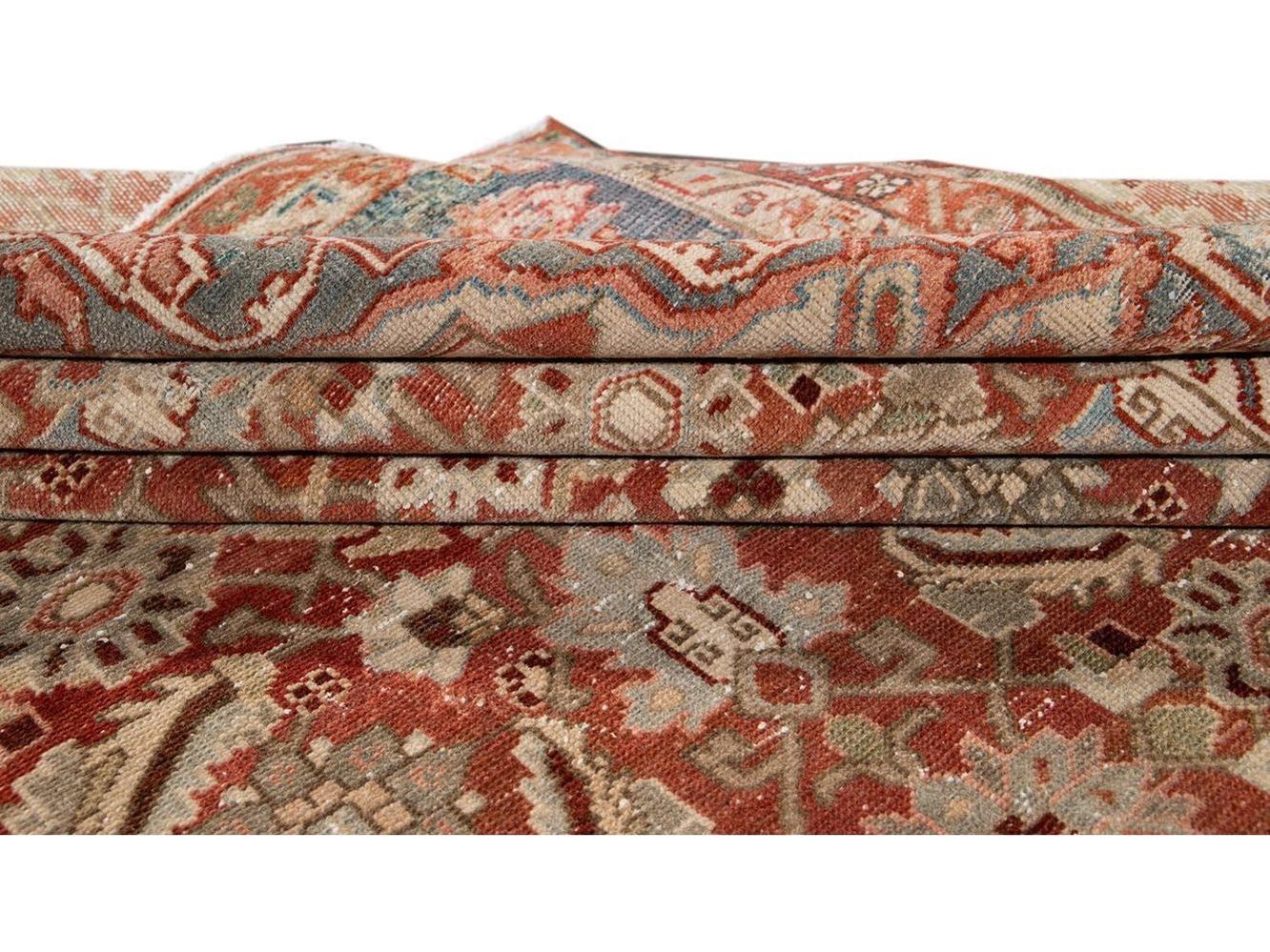 Vintage Malayer Wool Rug 9 x 12