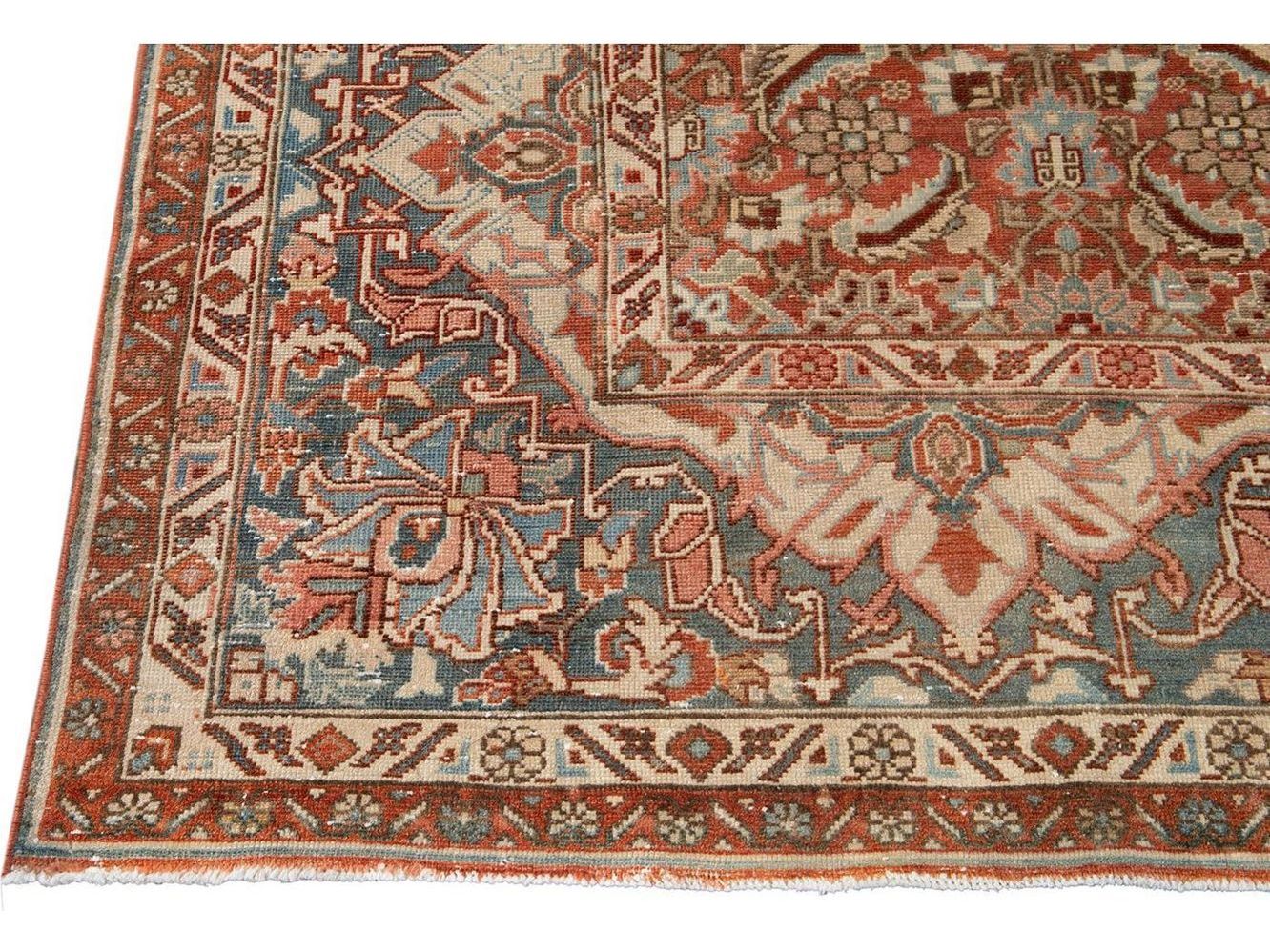 Vintage Malayer Wool Rug 9 x 12