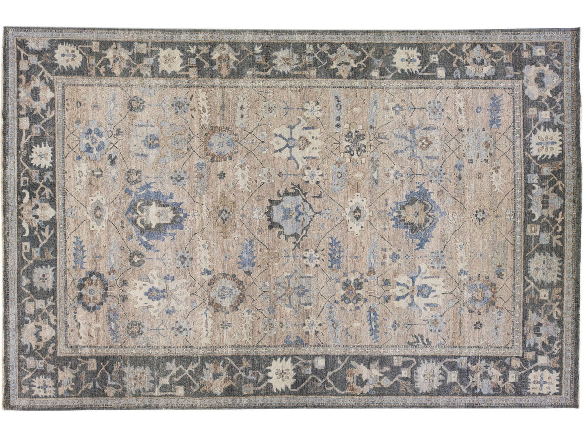 Modern Indian Artisan Wool Rug 10 X 15