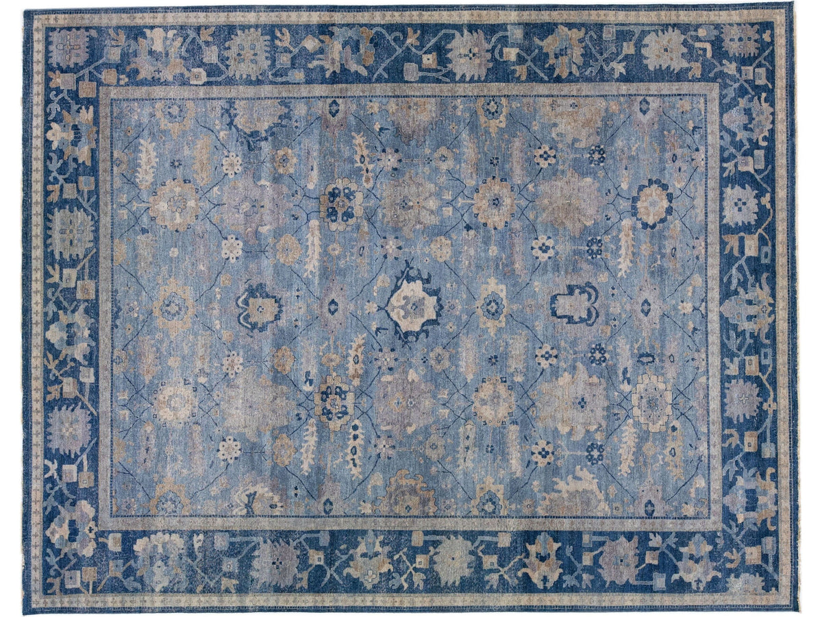Modern Indian Artisan Wool Rug 12 X 15