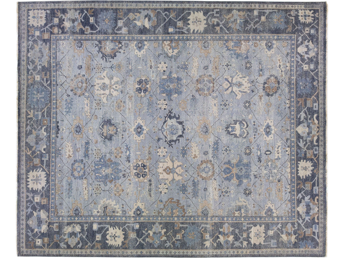Modern Indian Artisan Wool Rug 12 X 15