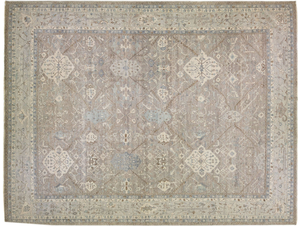 Modern Indian Wool Rug 15 X 19