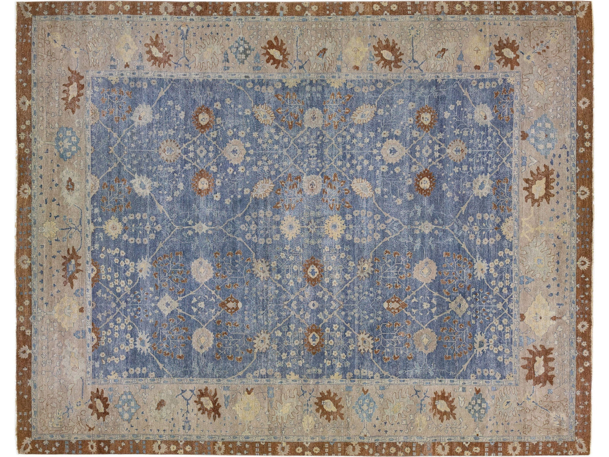 Modern Indian Wool Rug 15 X 19