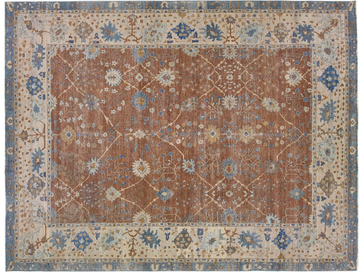 Modern Indian Artisan Wool Rug 12 X 15