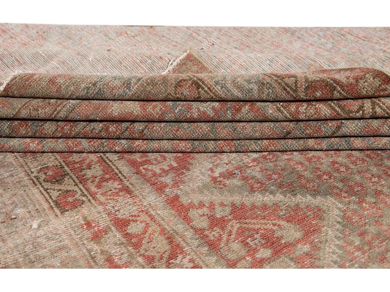Antique Malayer Wool Runner 7 X 17