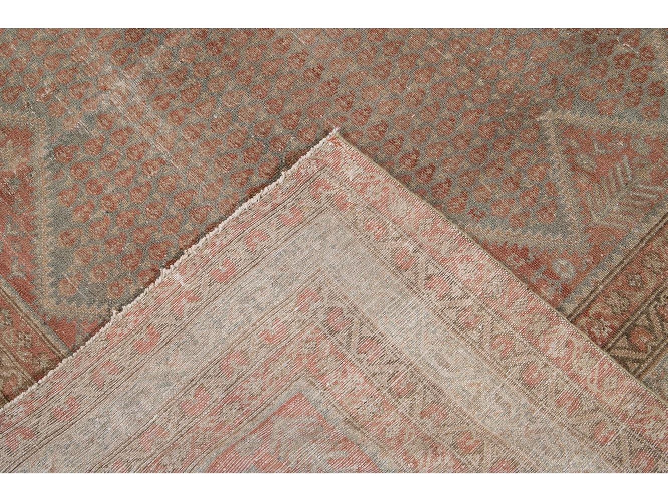 Antique Malayer Wool Runner 7 X 17