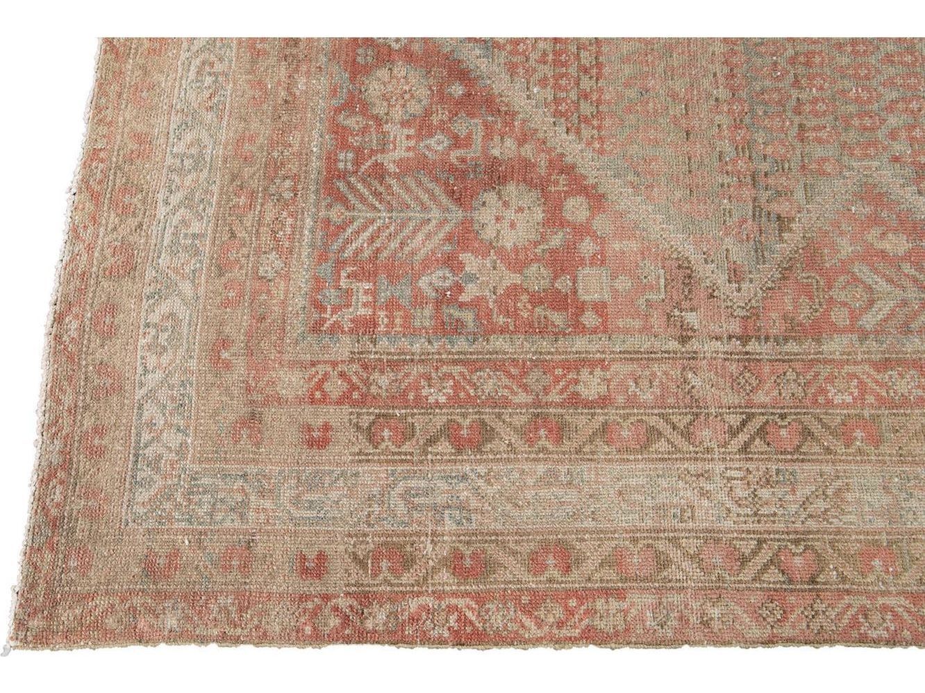Antique Malayer Wool Runner 7 X 17