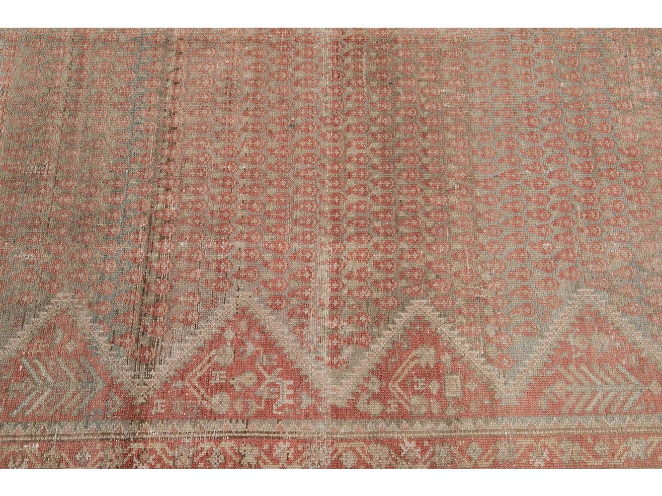 Antique Malayer Wool Runner 7 X 17