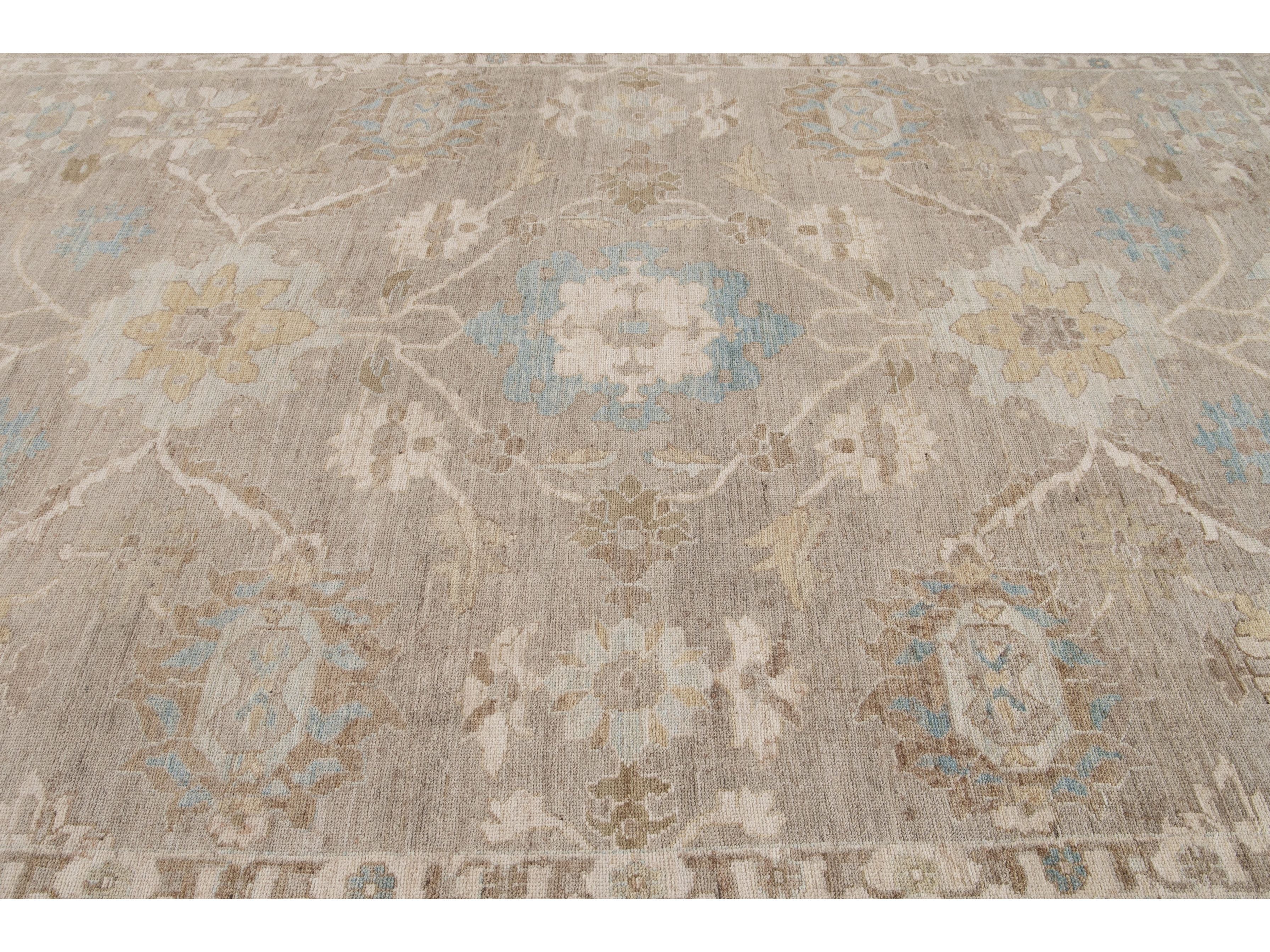 Modern Sultanabad Wool Rug 10 X 14