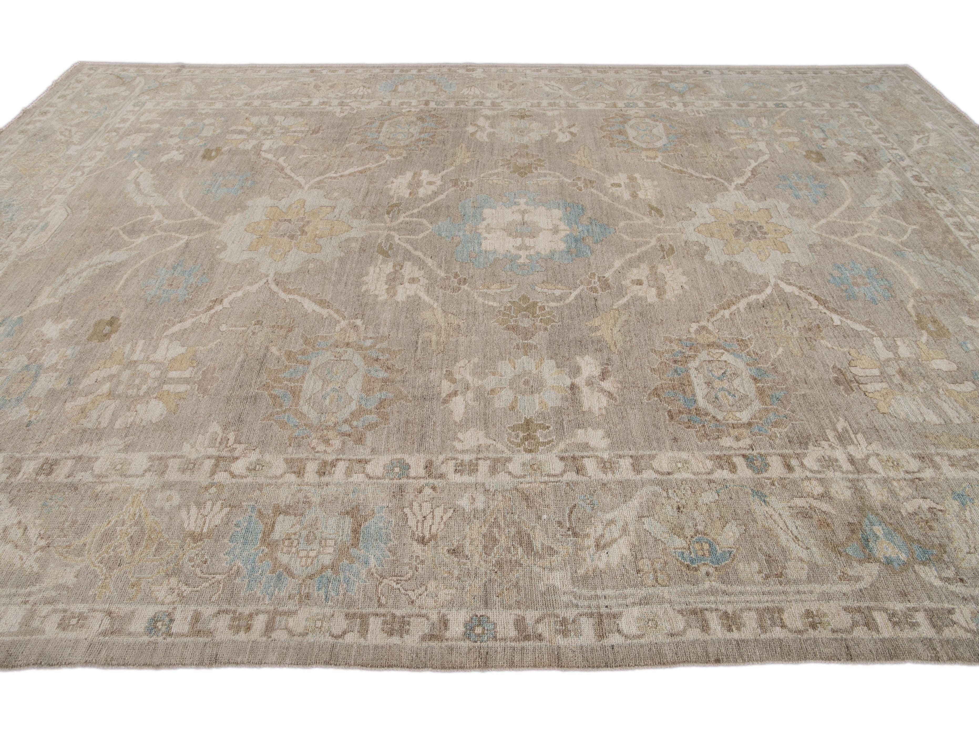 Modern Sultanabad Wool Rug 10 X 14
