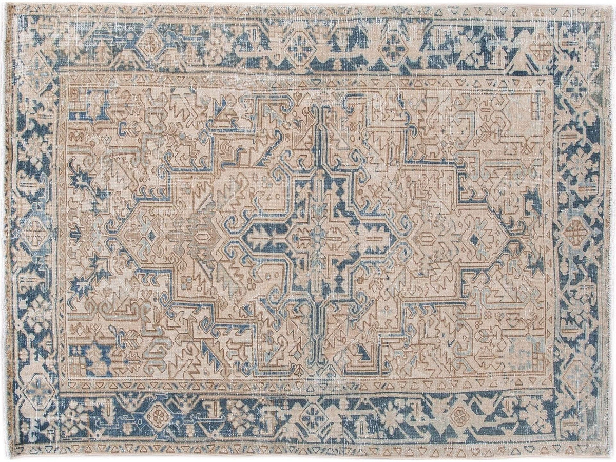 Antique Heriz Wool Rug 6 X 8