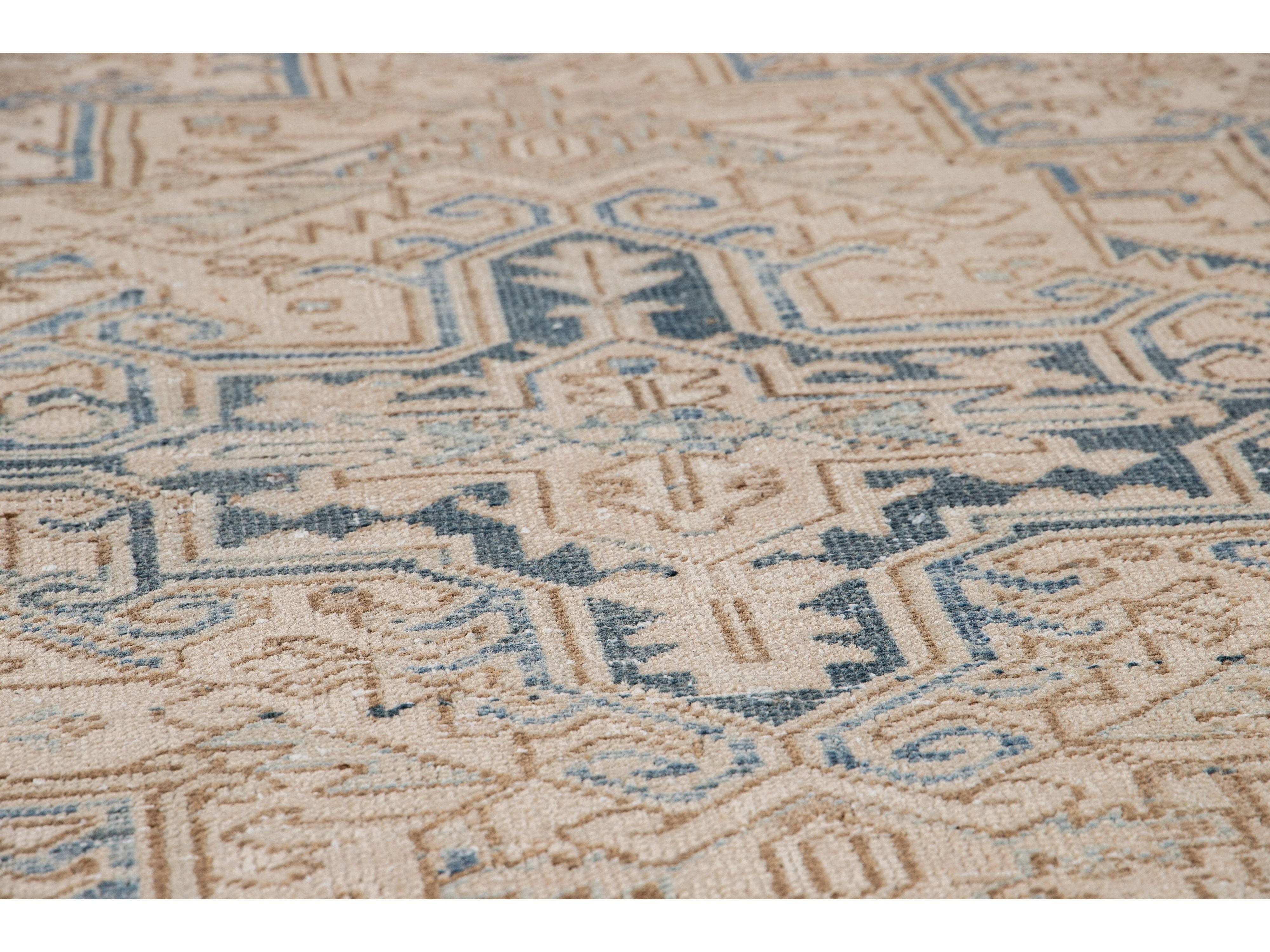 Antique Heriz Wool Rug 6 X 8