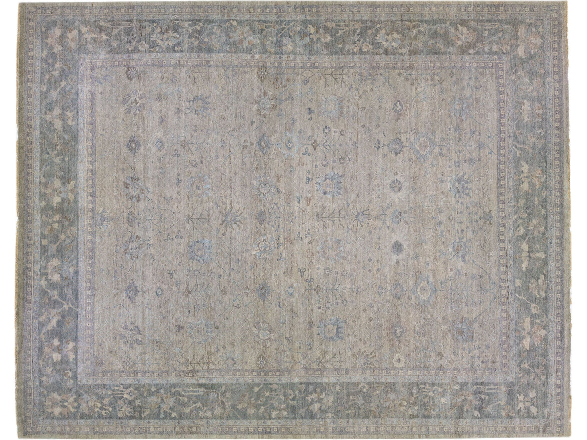 Modern Indian Artisan Wool Rug 15 X 19
