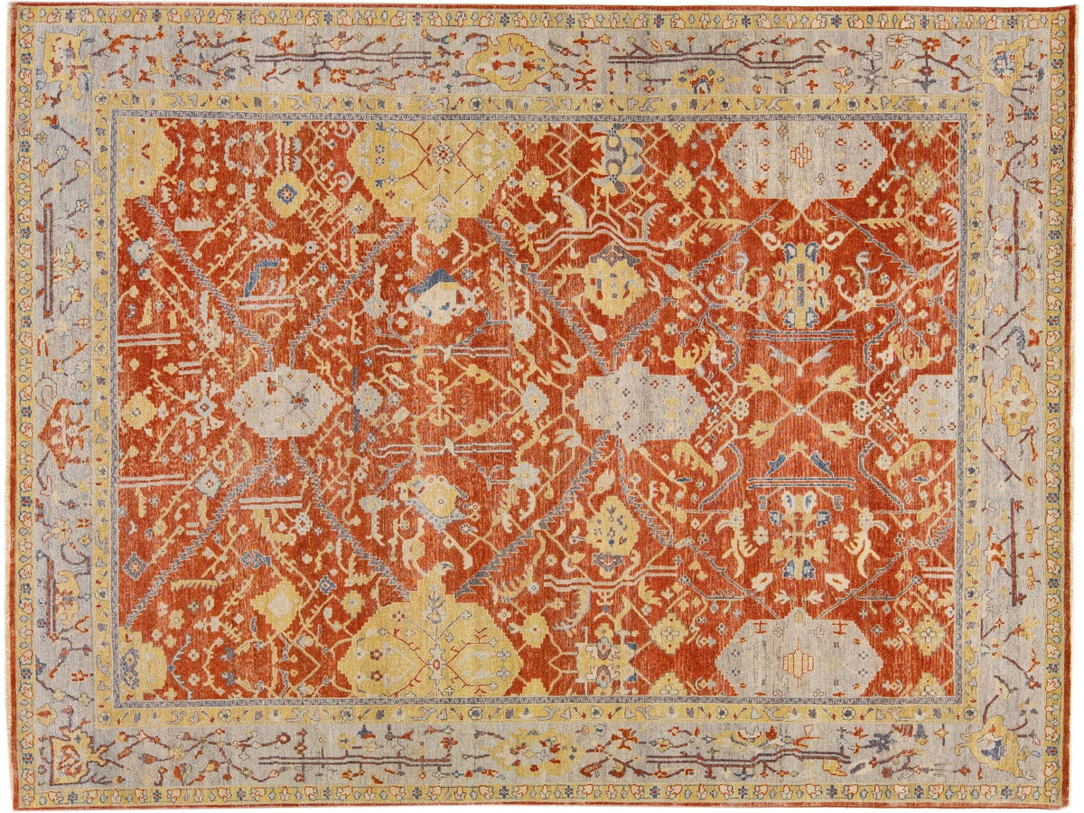 Modern Tabriz Wool Rug 9 X 12