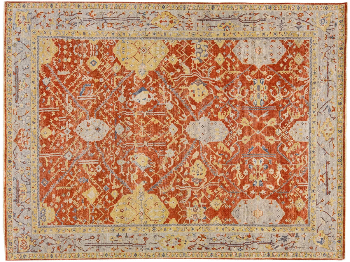 Modern Tabriz Wool Rug 9 X 12