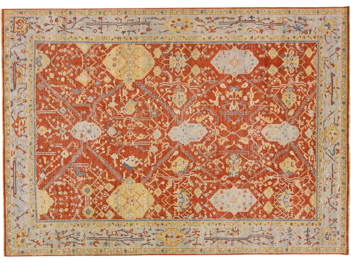 Modern Tabriz Wool Rug 10 X 14