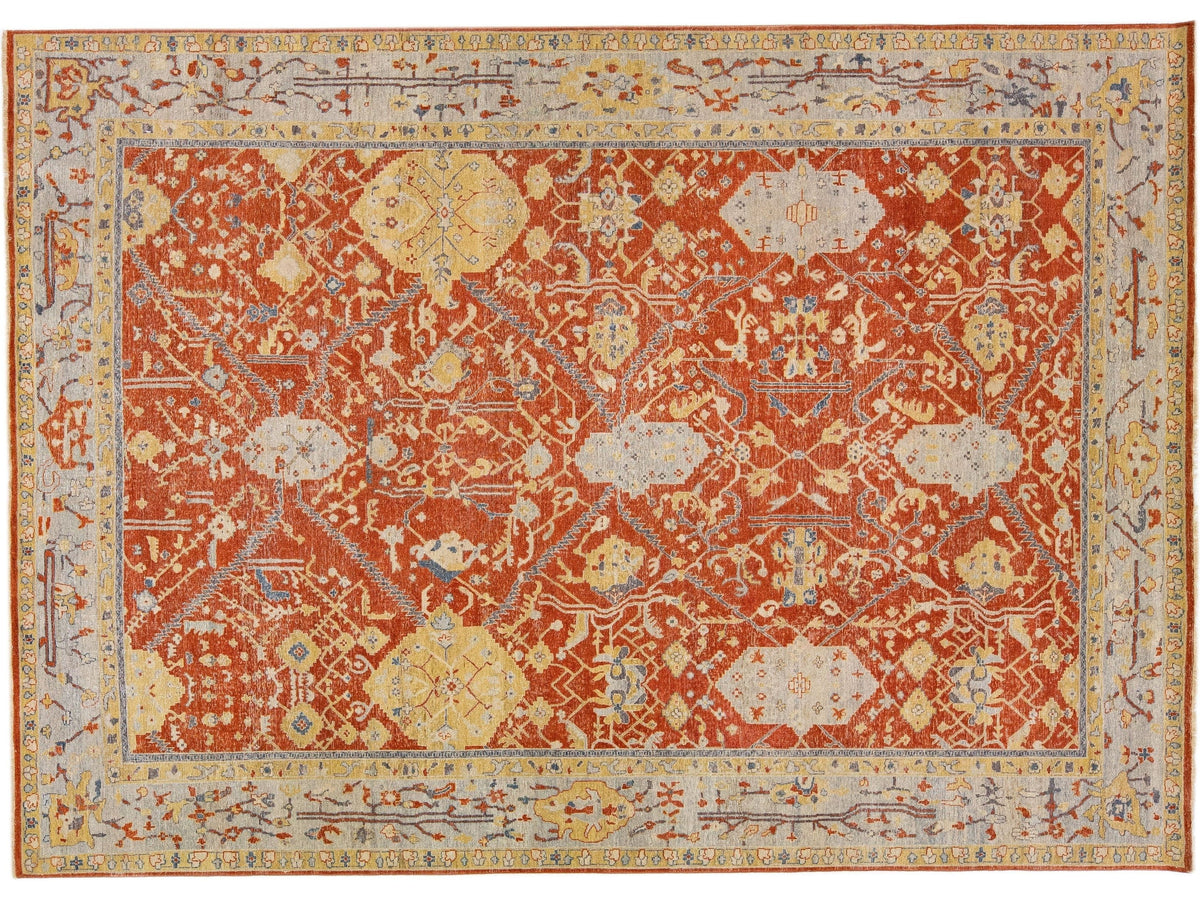 Modern Tabriz Wool Rug 10 X 14