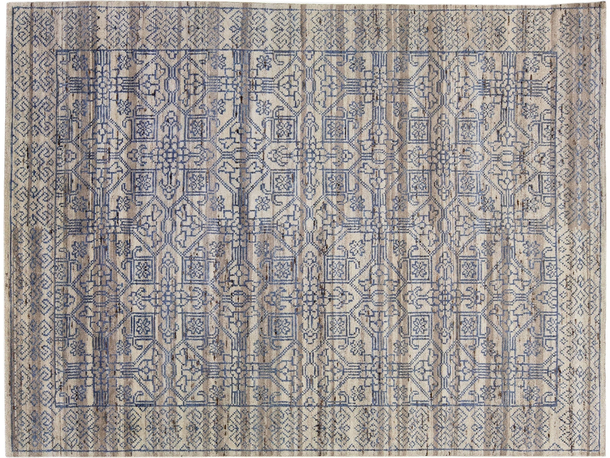 Modern Moroccan Wool Rug 10 X 14