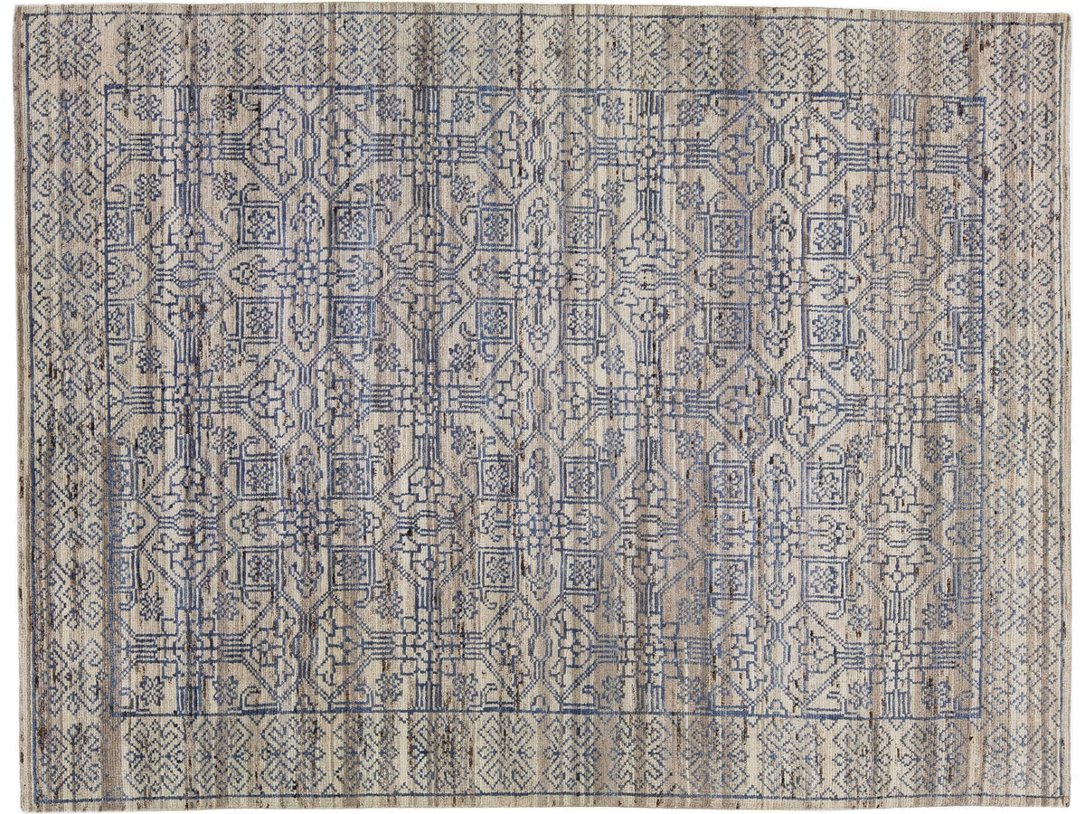 Modern Moroccan Wool Rug 11 X 14