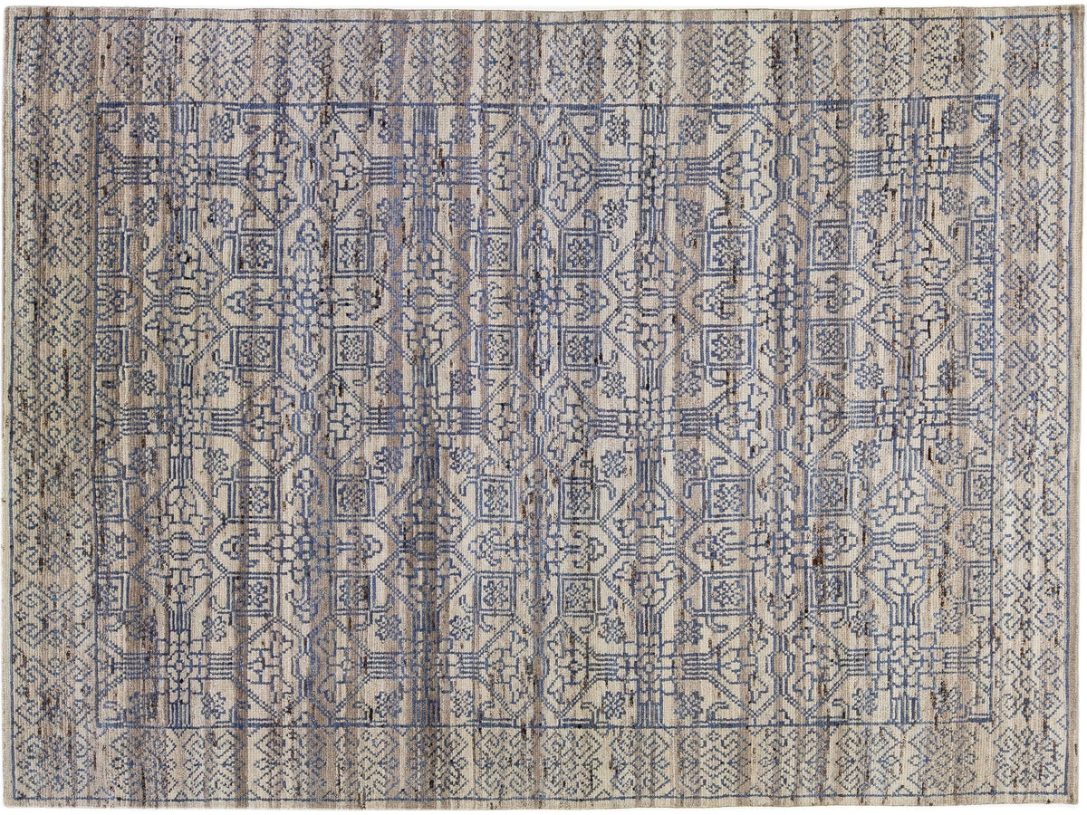 Modern Moroccan Wool Rug 9 X 12