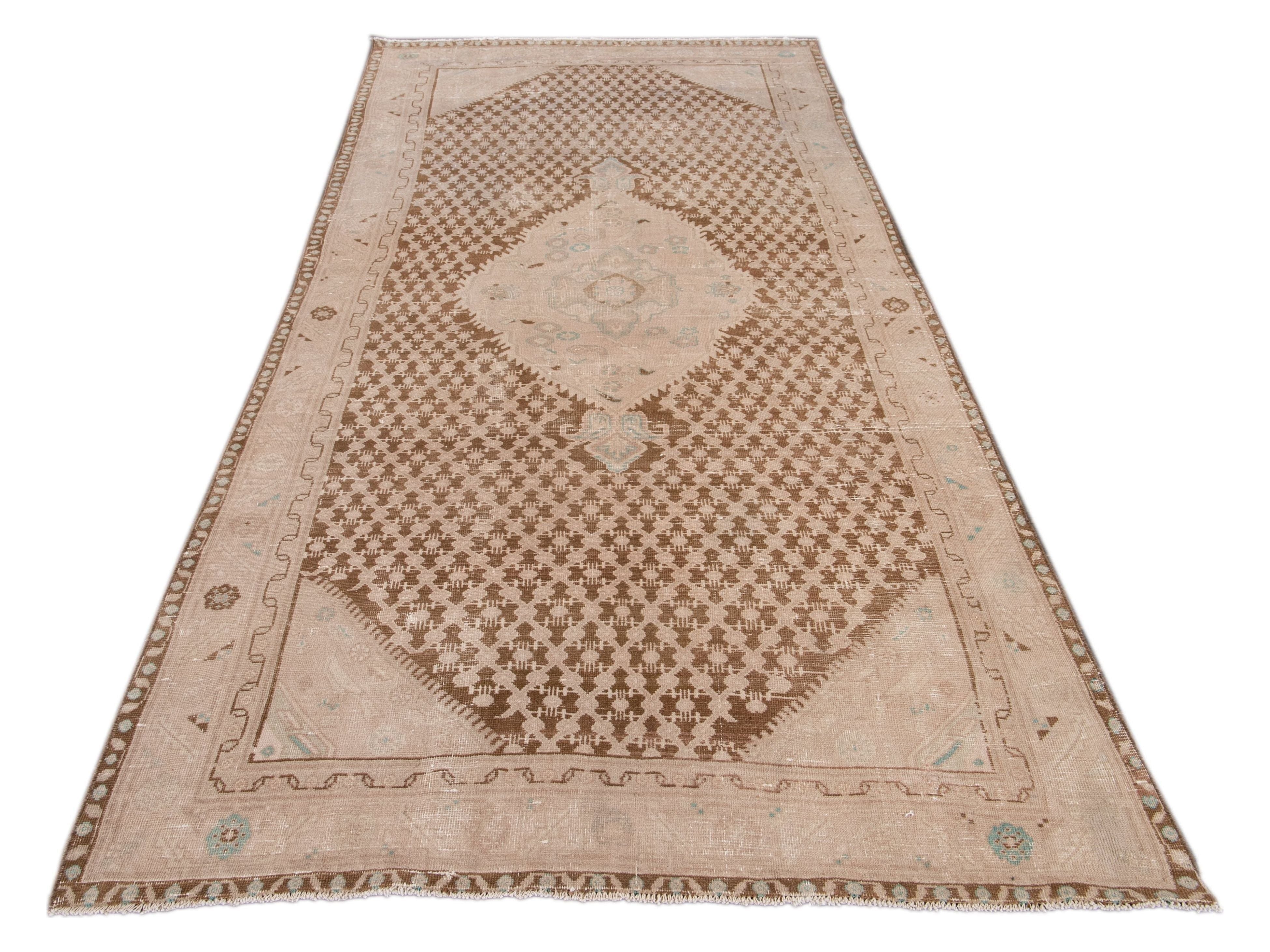 Antique Malayer Wool Runner 5 X 10
