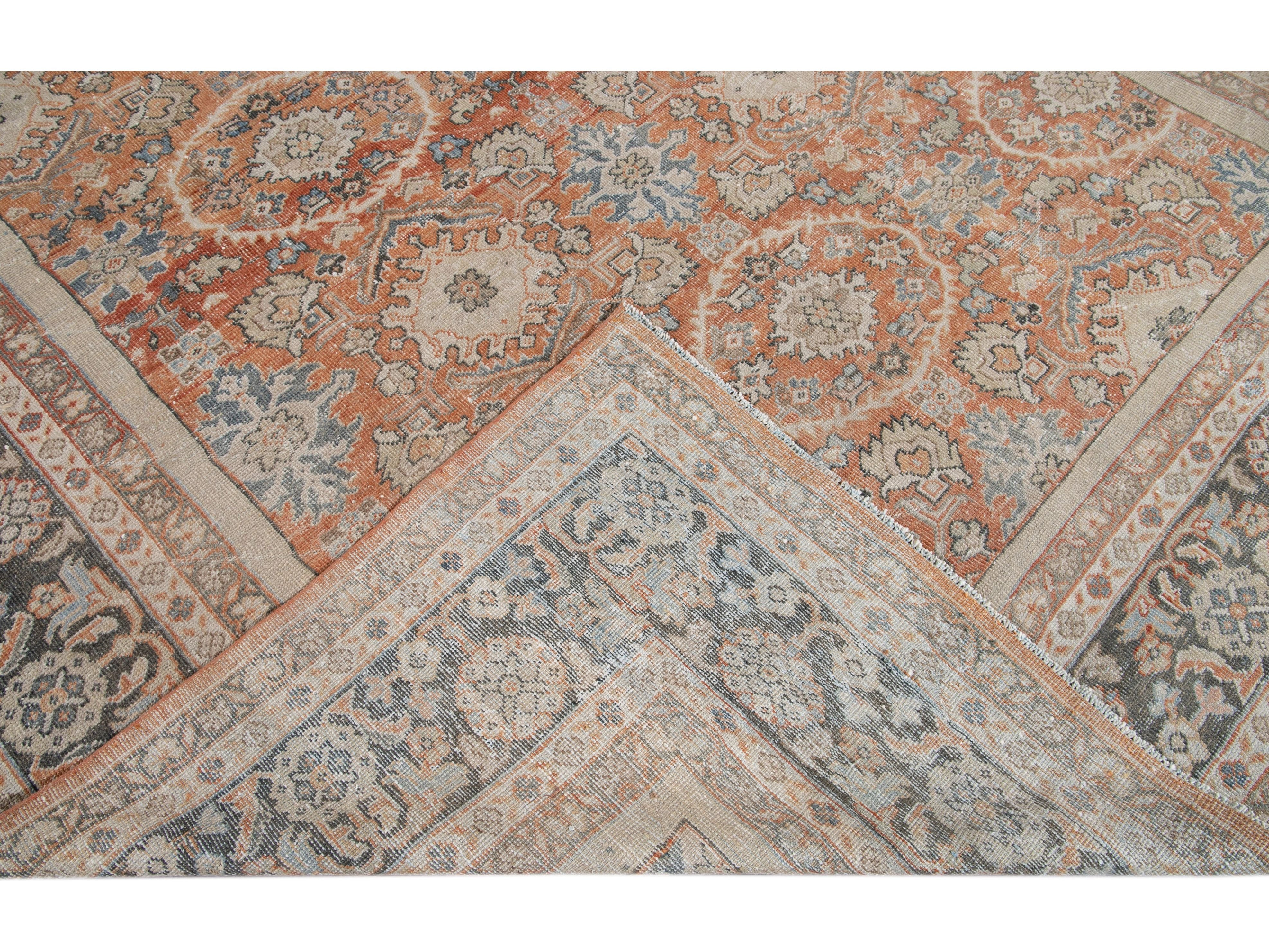 Antique Mahal Wool Rug 10 X 16