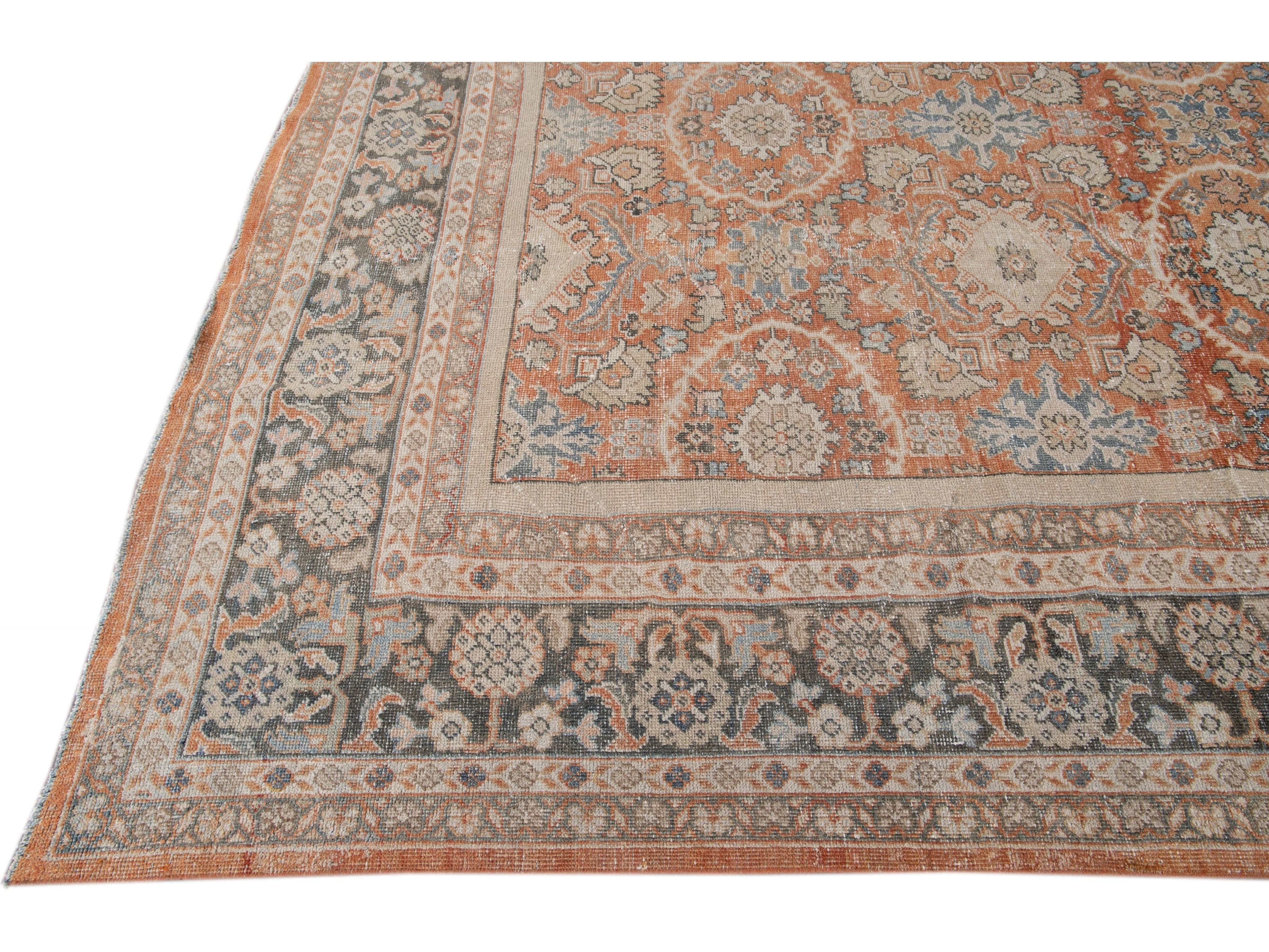Antique Mahal Wool Rug 10 X 16