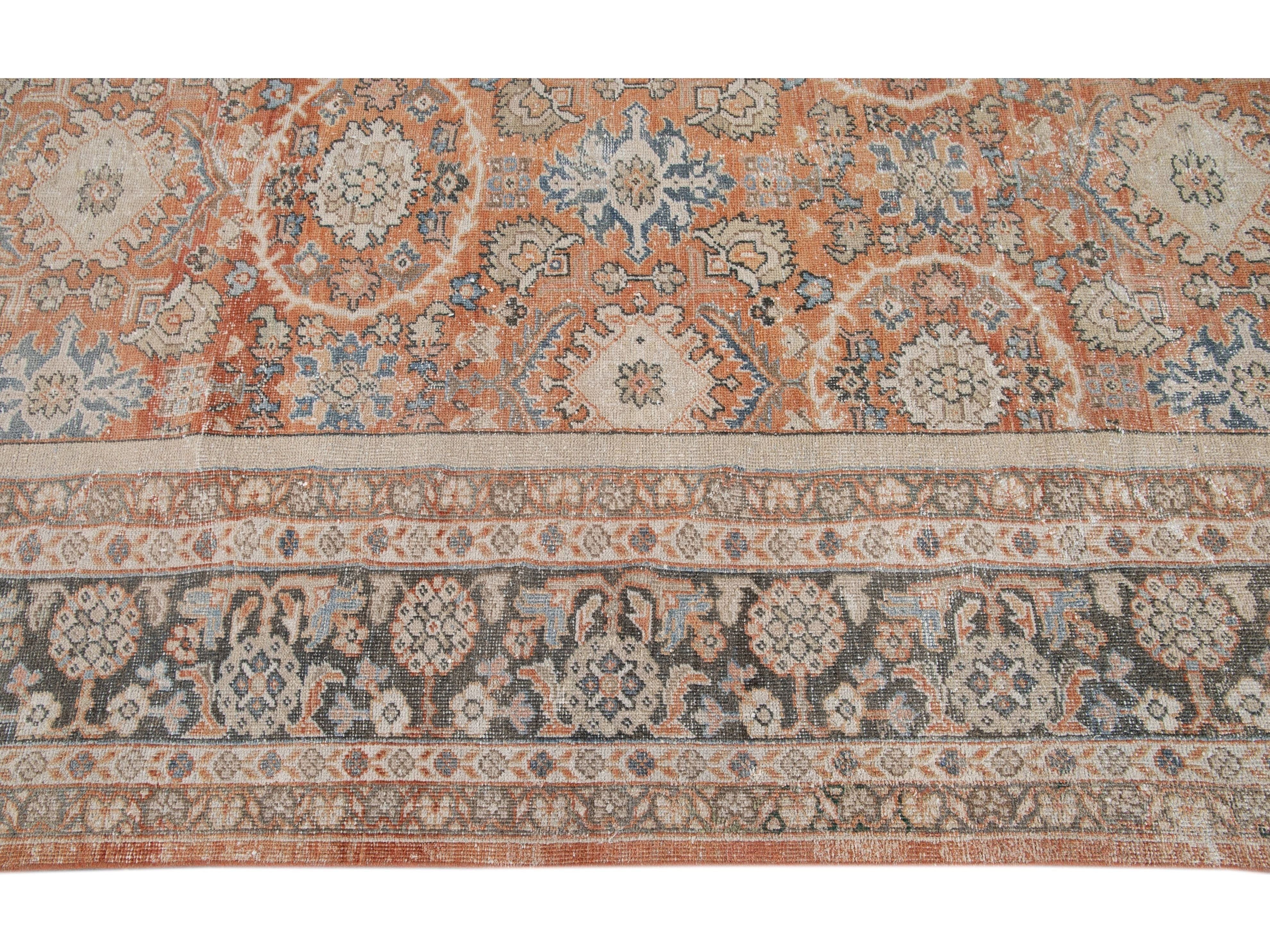 Antique Mahal Wool Rug 10 X 16